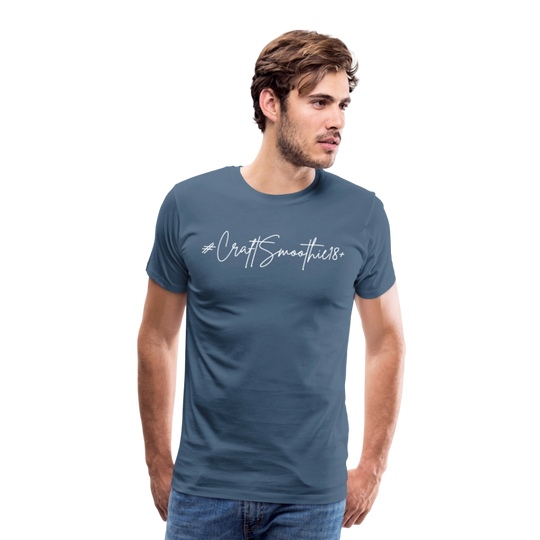 #CraftSmoothie18+ - Männer Premium T-Shirt - Blaugrau