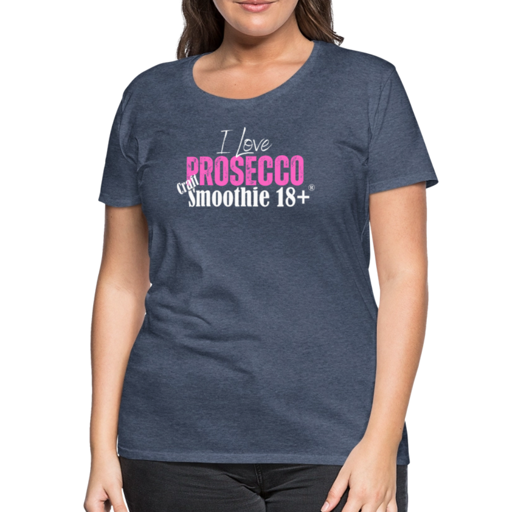 I love Prosecco - Frauen Premium T-Shirt - Blau meliert