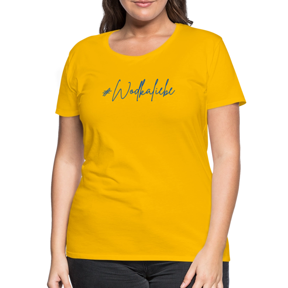 #Wodkaliebe - Frauen Premium T-Shirt - Sonnengelb