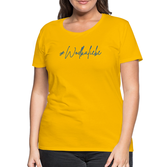 #Wodkaliebe - Frauen Premium T-Shirt - Sonnengelb