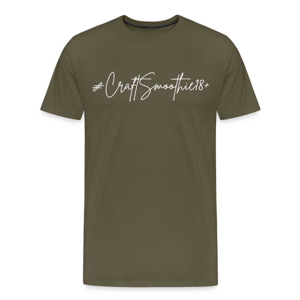 #CraftSmoothie18+ - Männer Premium T-Shirt - Khaki