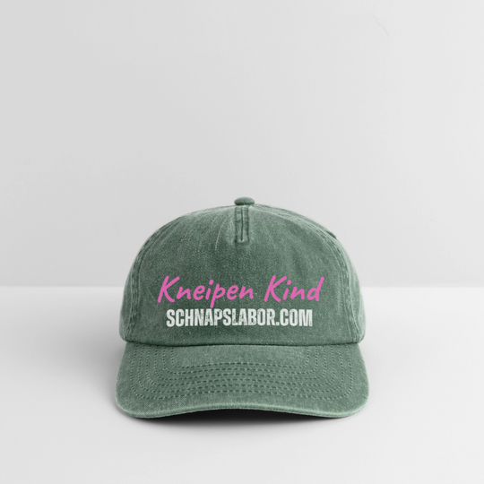 Kneipen Kind - Relaxed Vintage Cap - Vintage Flaschengrün