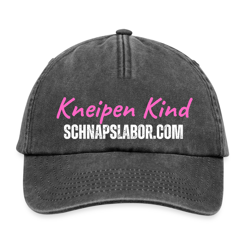 Kneipen Kind - Relaxed Vintage Cap - Vintage Schwarz