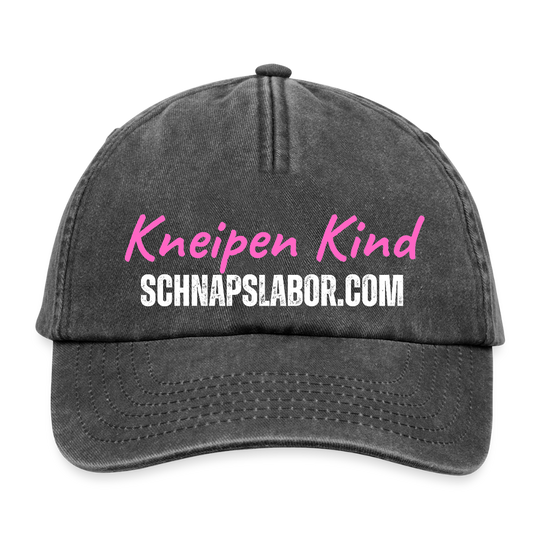 Kneipen Kind - Relaxed Vintage Cap - Vintage Schwarz