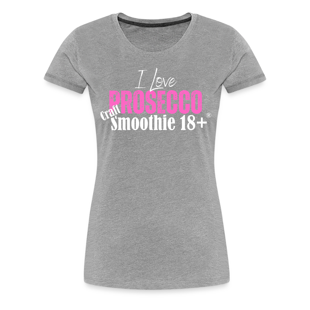 I love Prosecco - Frauen Premium T-Shirt - Grau meliert
