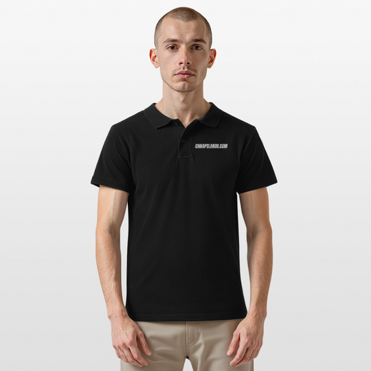 Schnapslabor - Männer Poloshirt - Schwarz