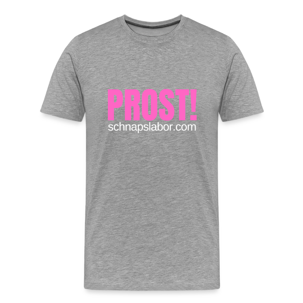 Prost - Männer Premium T-Shirt - Grau meliert