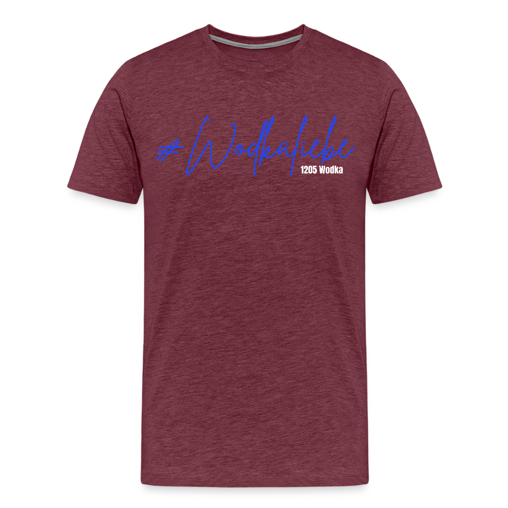 #Wodkaliebe 1205 - Männer Premium T-Shirt - Bordeauxrot meliert