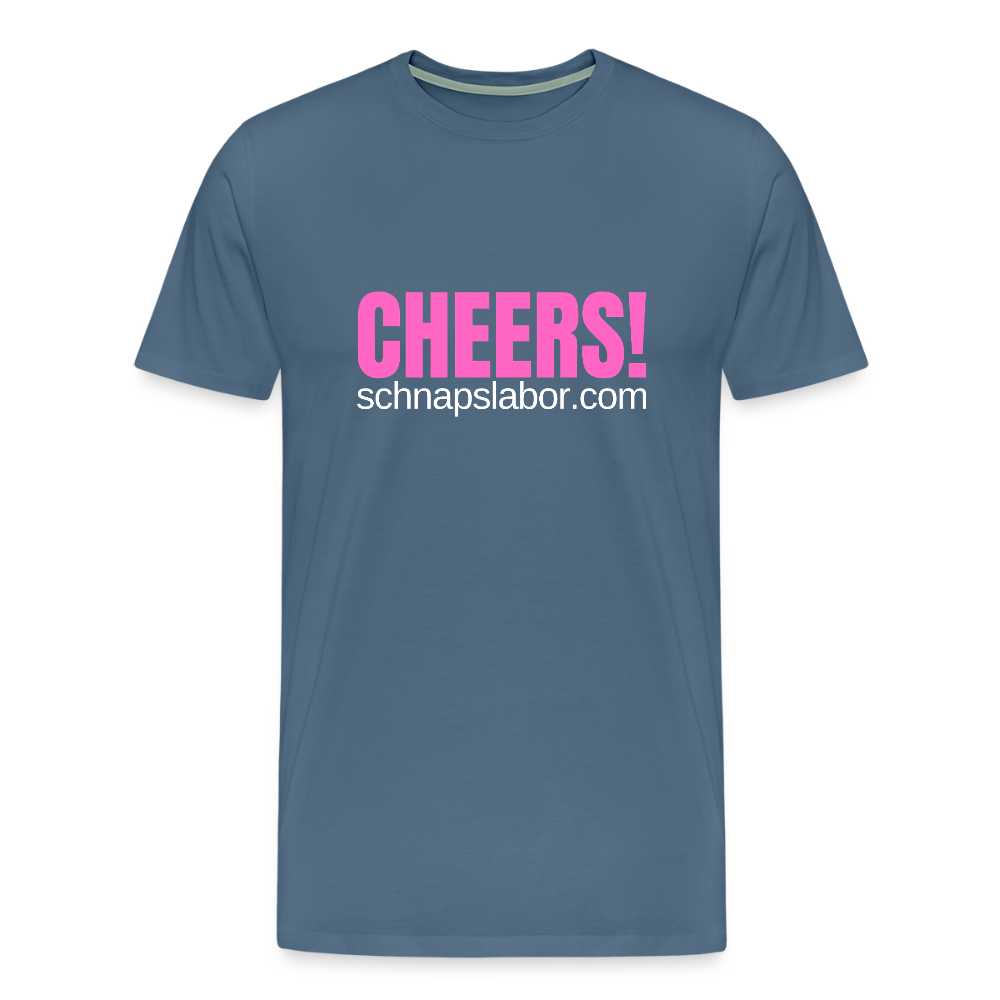 Cheers - Männer Premium T-Shirt - Blaugrau