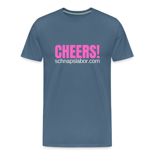 Cheers - Männer Premium T-Shirt - Blaugrau