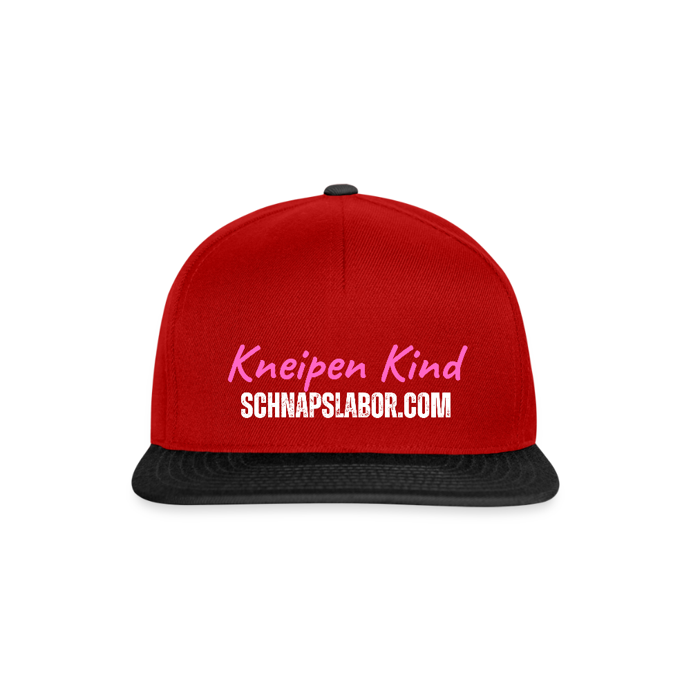 Kneipen Kind - Snapback Cap - Rot/Schwarz