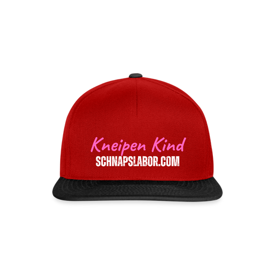 Kneipen Kind - Snapback Cap - Rot/Schwarz
