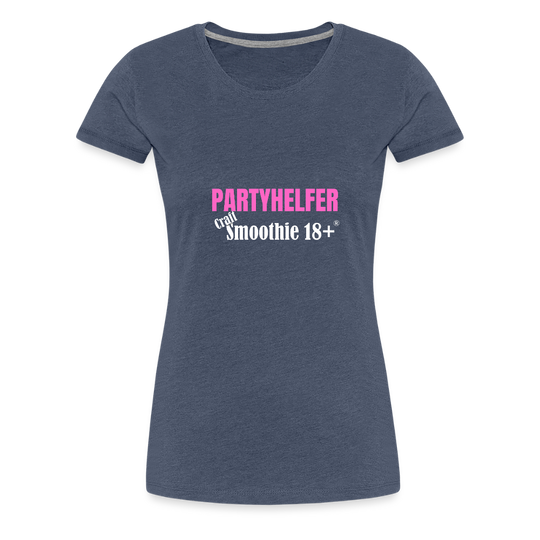 Partyhelfer - Frauen Premium T-Shirt - Blau meliert