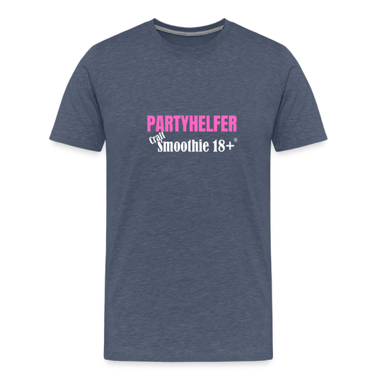 Partyhelfer - Männer Premium T-Shirt - Blau meliert