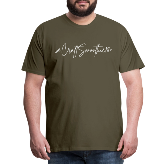 #CraftSmoothie18+ - Männer Premium T-Shirt - Khaki