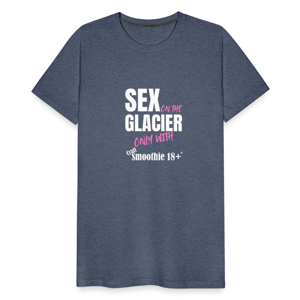 Sex on the Glacier - "Männer Premium T-Shirt" - Blau meliert