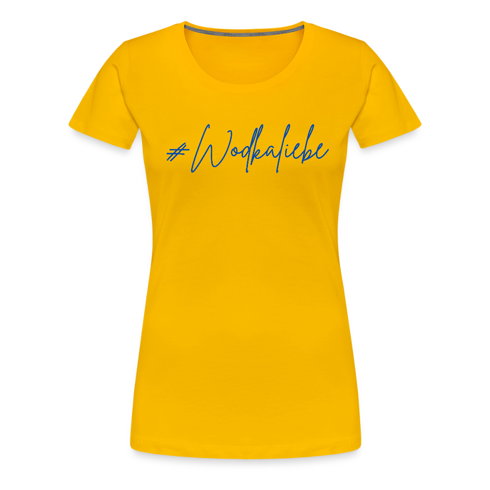 #Wodkaliebe - Frauen Premium T-Shirt - Sonnengelb