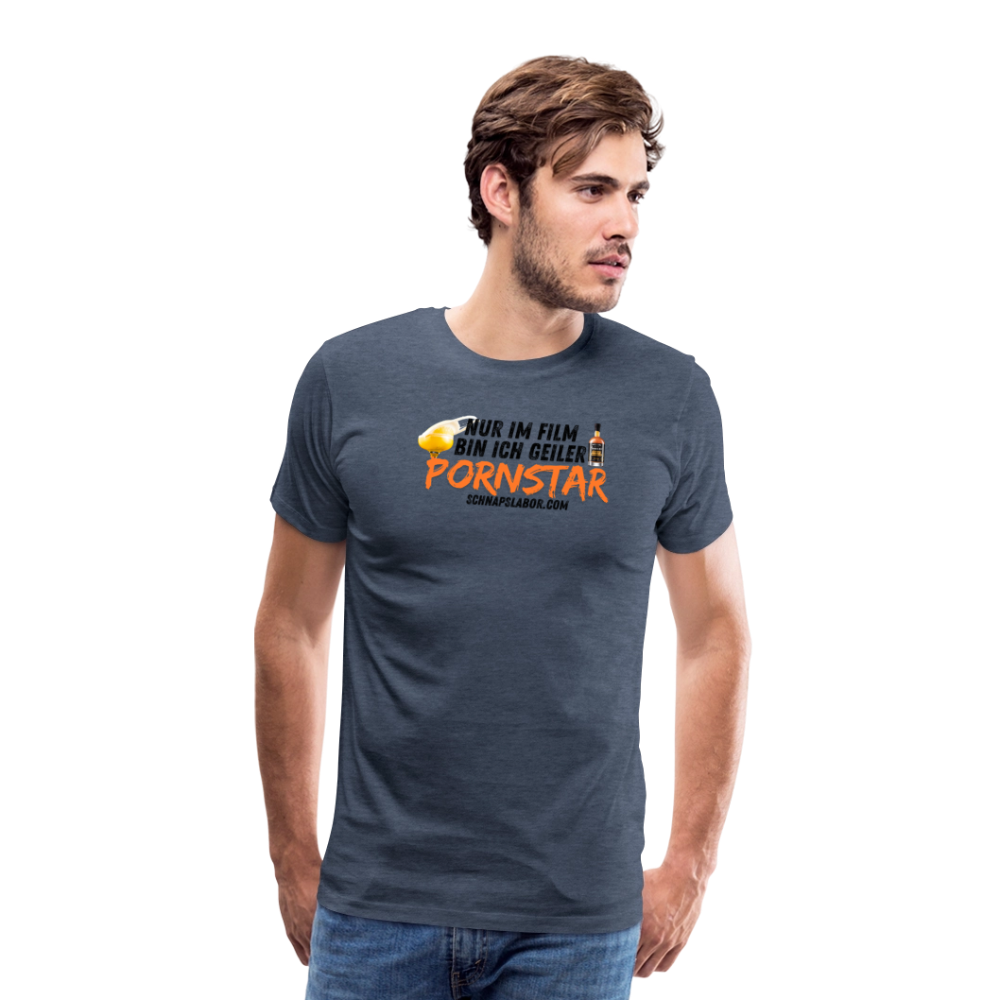 Männer Premium T-Shirt - Blau meliert