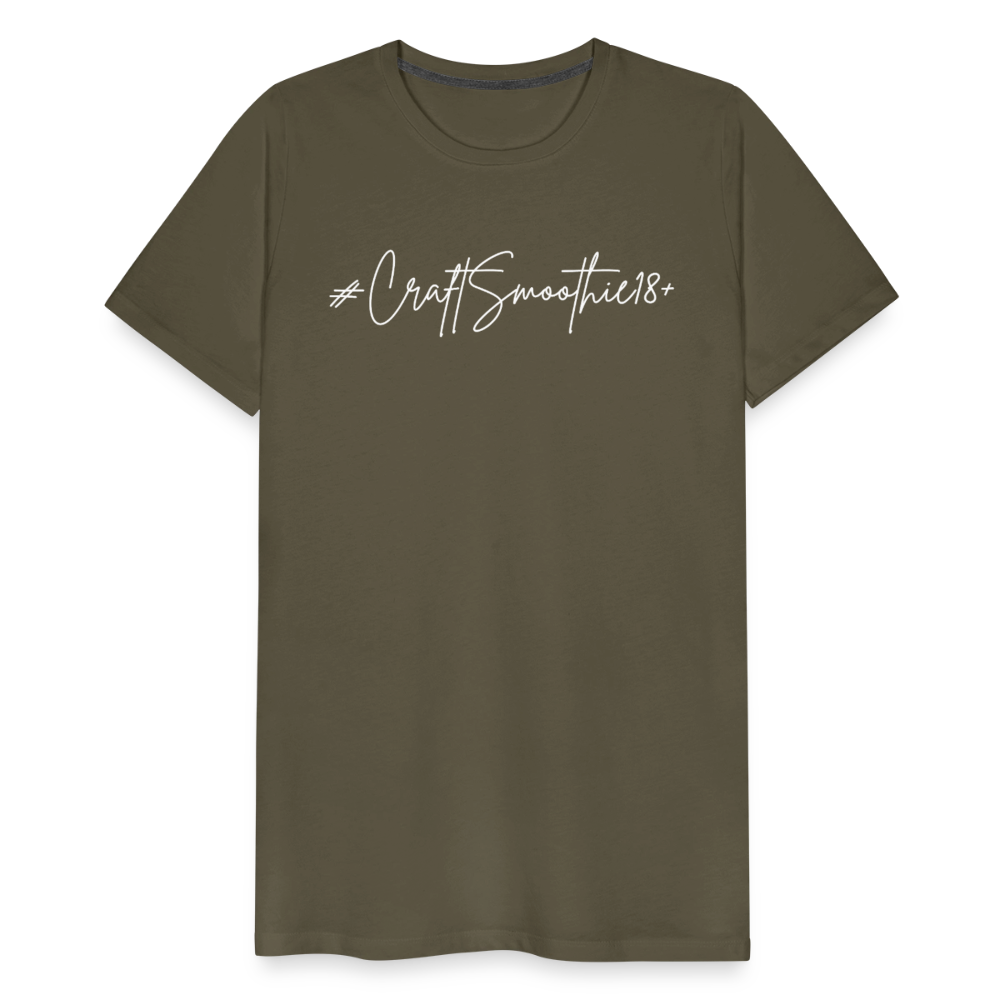#CraftSmoothie18+ - Männer Premium T-Shirt - Khaki