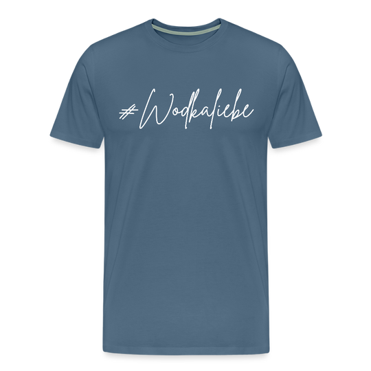 #Wodkaliebe - Männer Premium T-Shirt - Blaugrau