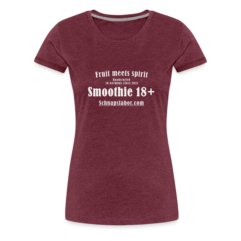 Fruit meets Spirit - "Frauen Premium T-Shirt" - Bordeauxrot meliert