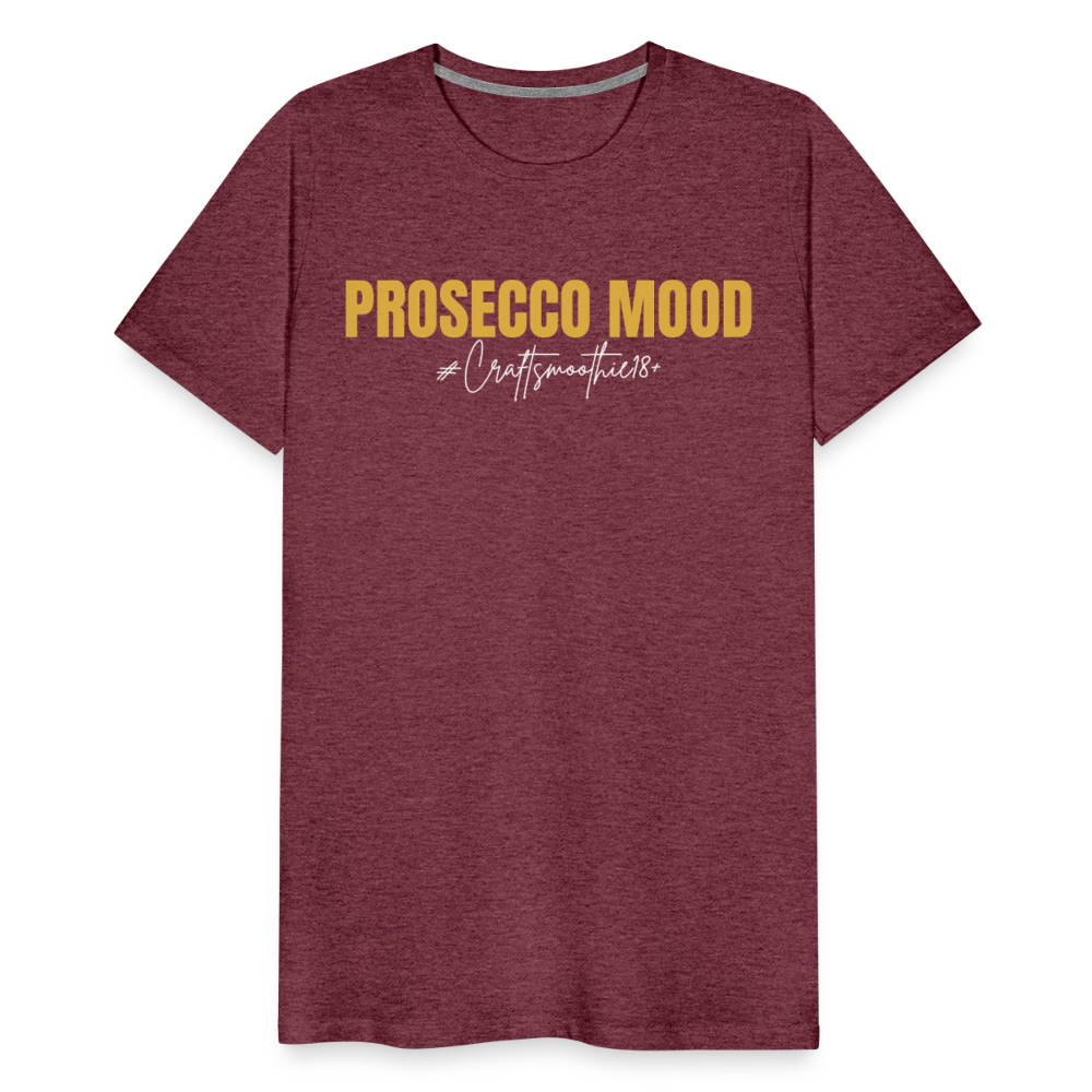 Prosecco Mood - Männer Premium T-Shirt - Bordeauxrot meliert