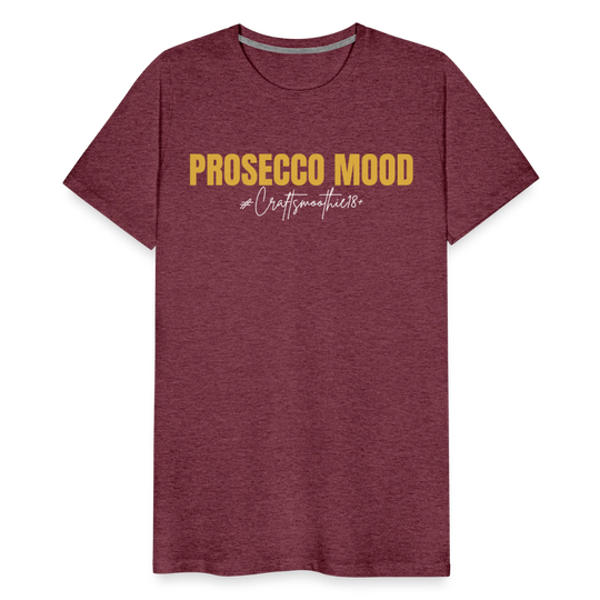 Prosecco Mood - Männer Premium T-Shirt - Bordeauxrot meliert