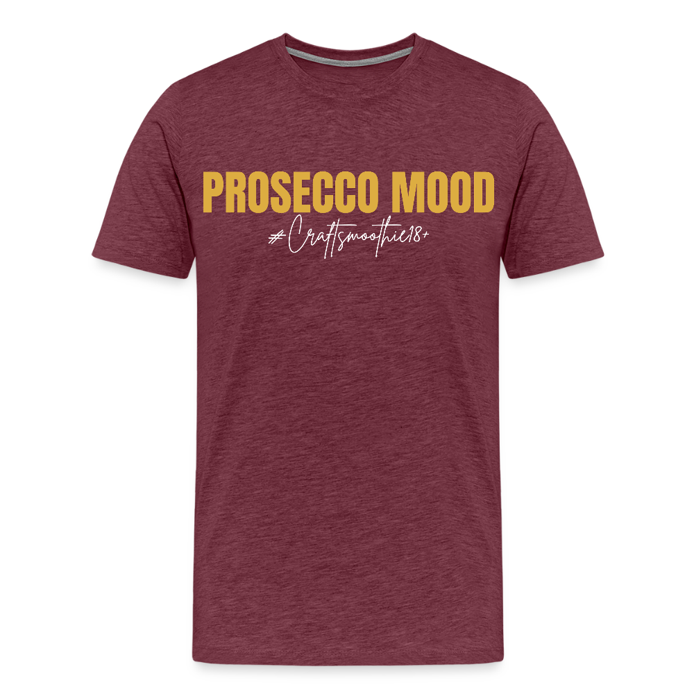 Prosecco Mood - Männer Premium T-Shirt - Bordeauxrot meliert