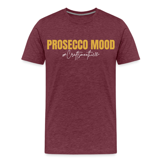 Prosecco Mood - Männer Premium T-Shirt - Bordeauxrot meliert
