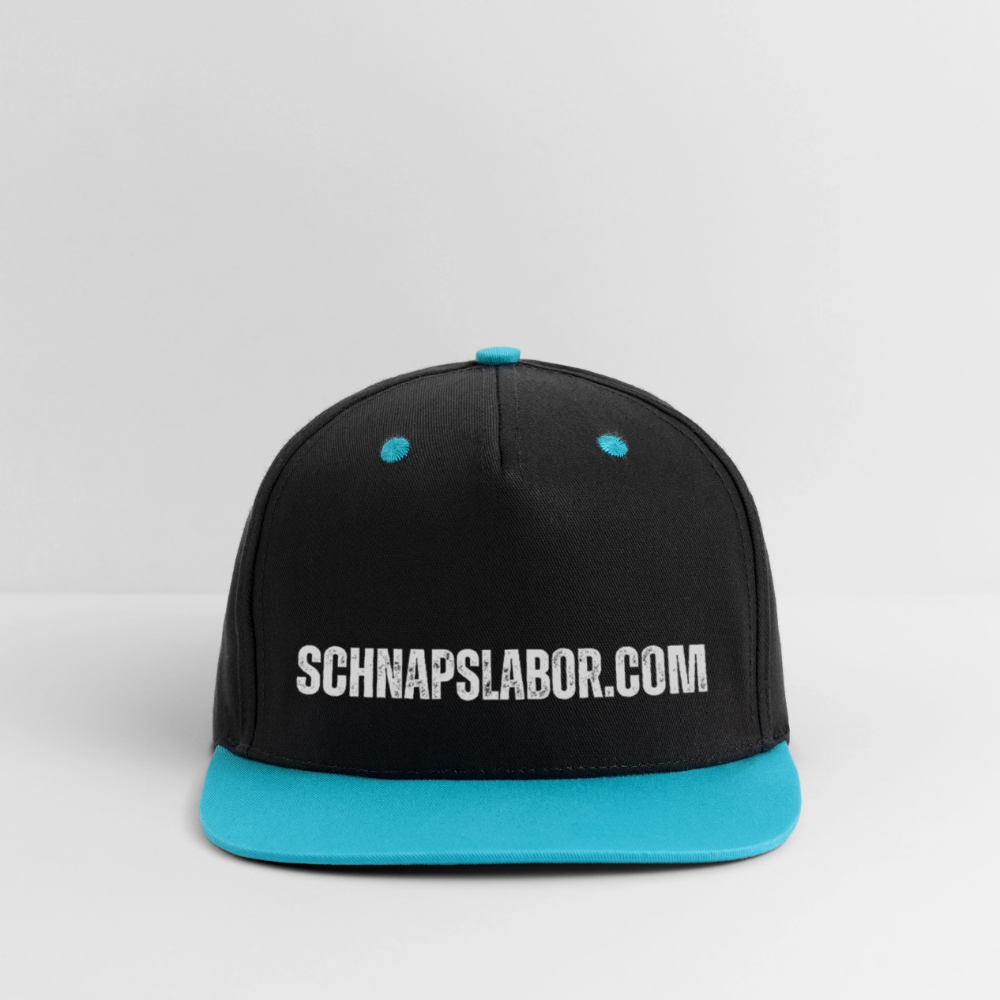 Schnapslabor - Kontrast Snapback Cap - Schwarz/Türkis