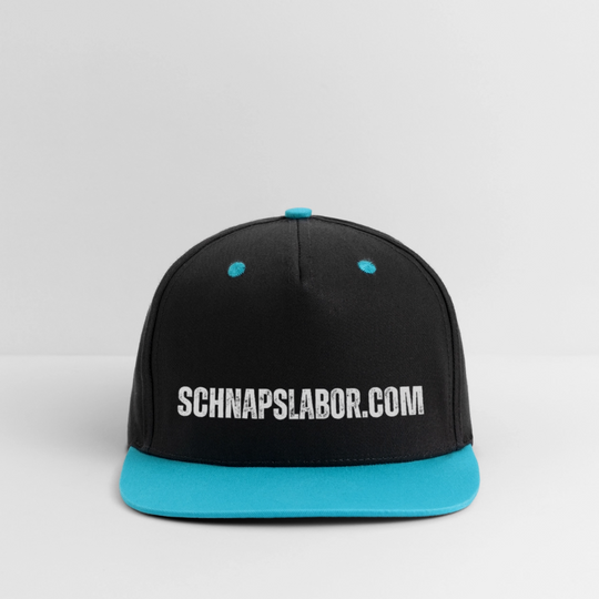 Schnapslabor - Kontrast Snapback Cap - Schwarz/Türkis