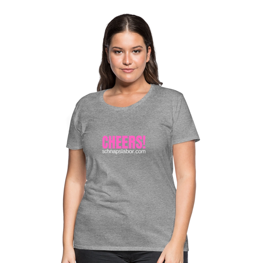 Cheers - Frauen Premium T-Shirt - Grau meliert