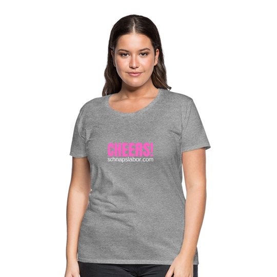 Cheers - Frauen Premium T-Shirt - Grau meliert