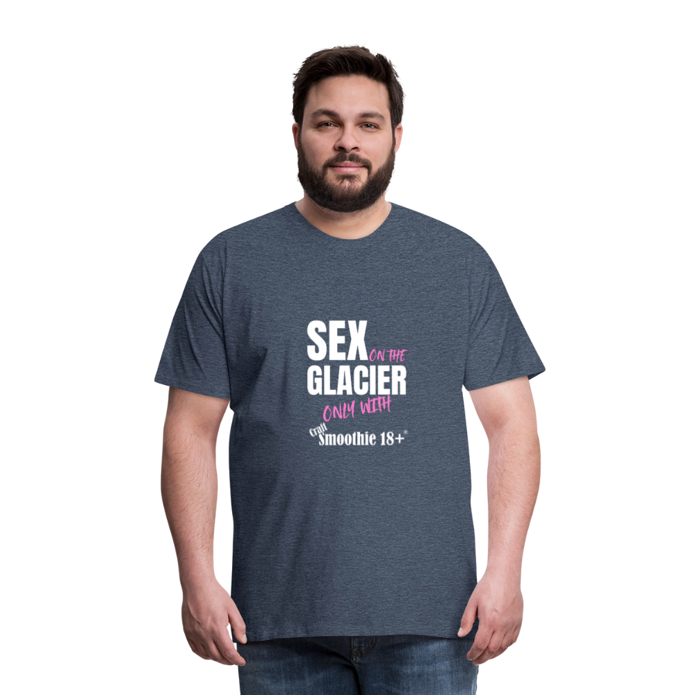 Sex on the Glacier - "Männer Premium T-Shirt" - Blau meliert