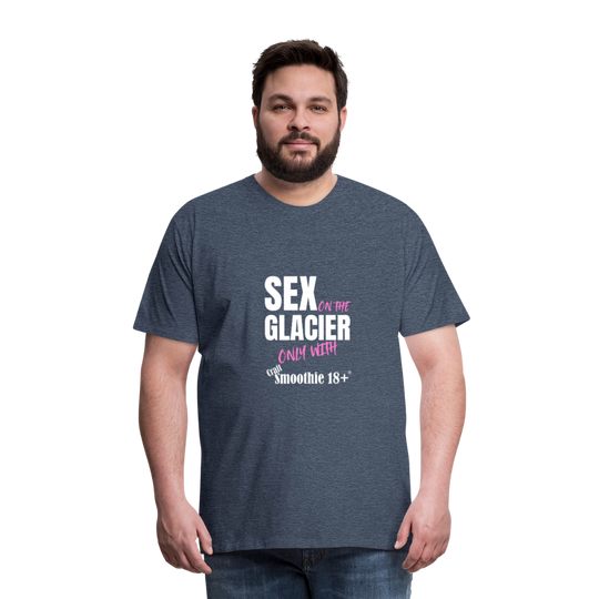 Sex on the Glacier - "Männer Premium T-Shirt" - Blau meliert