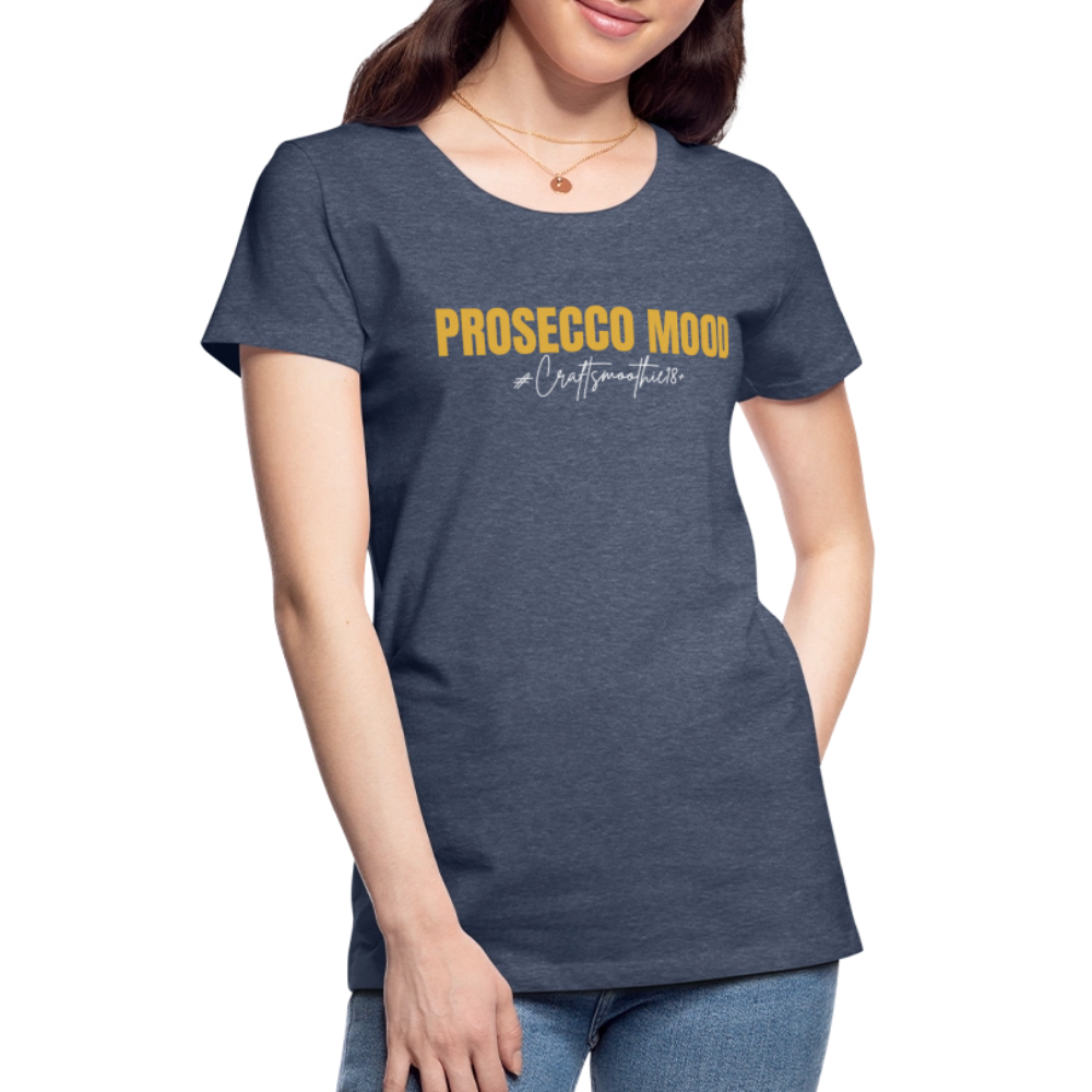 Prosecco Mood - Frauen Premium T-Shirt - Blau meliert