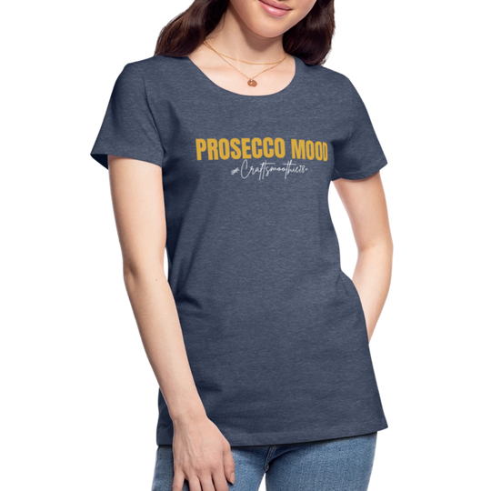 Prosecco Mood - Frauen Premium T-Shirt - Blau meliert