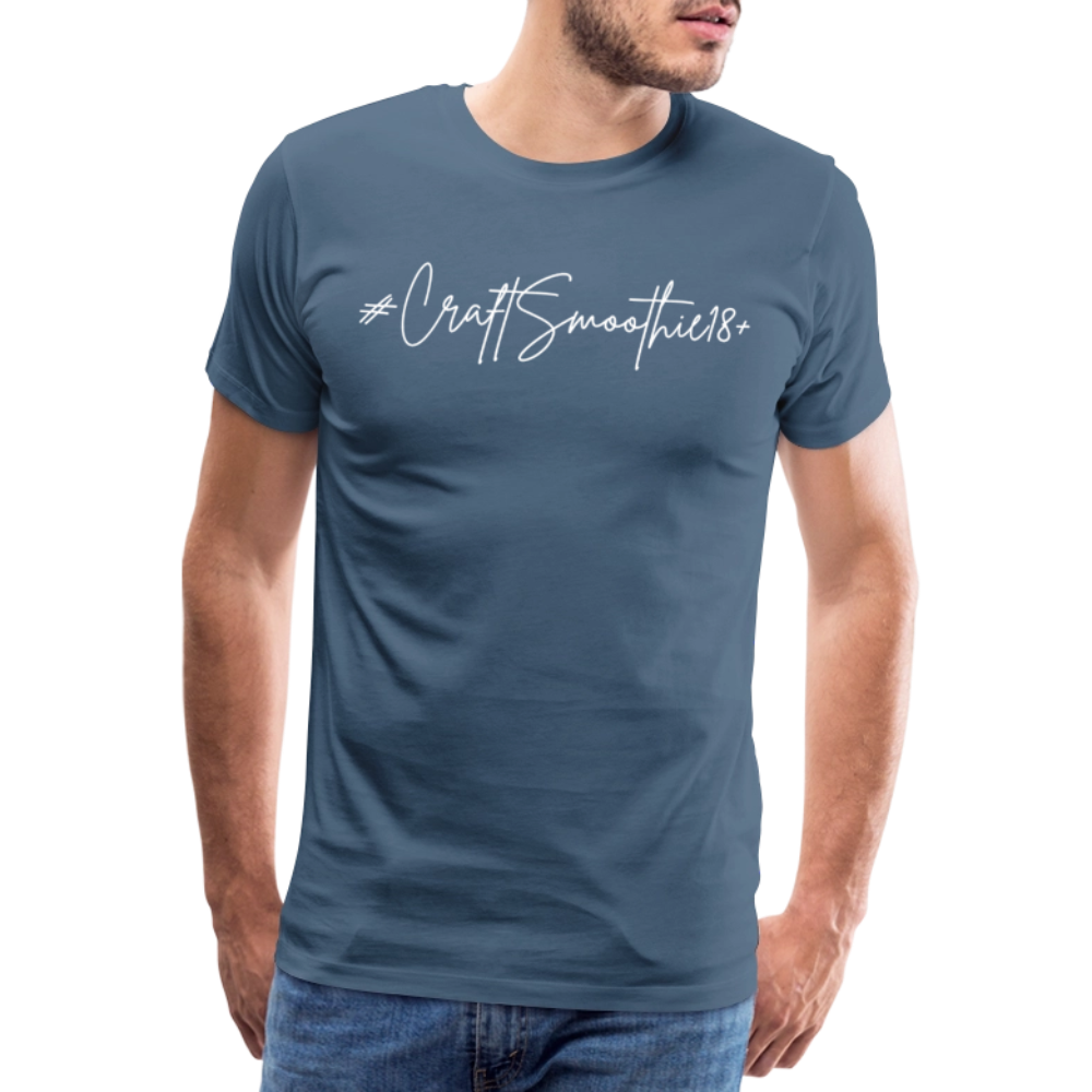 #CraftSmoothie18+ - Männer Premium T-Shirt - Blaugrau