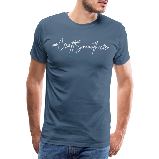 #CraftSmoothie18+ - Männer Premium T-Shirt - Blaugrau