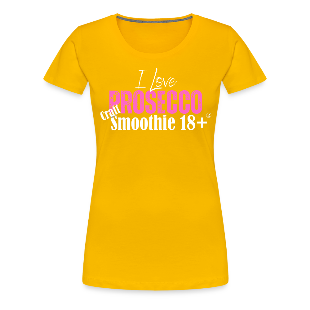 I love Prosecco - Frauen Premium T-Shirt - Sonnengelb