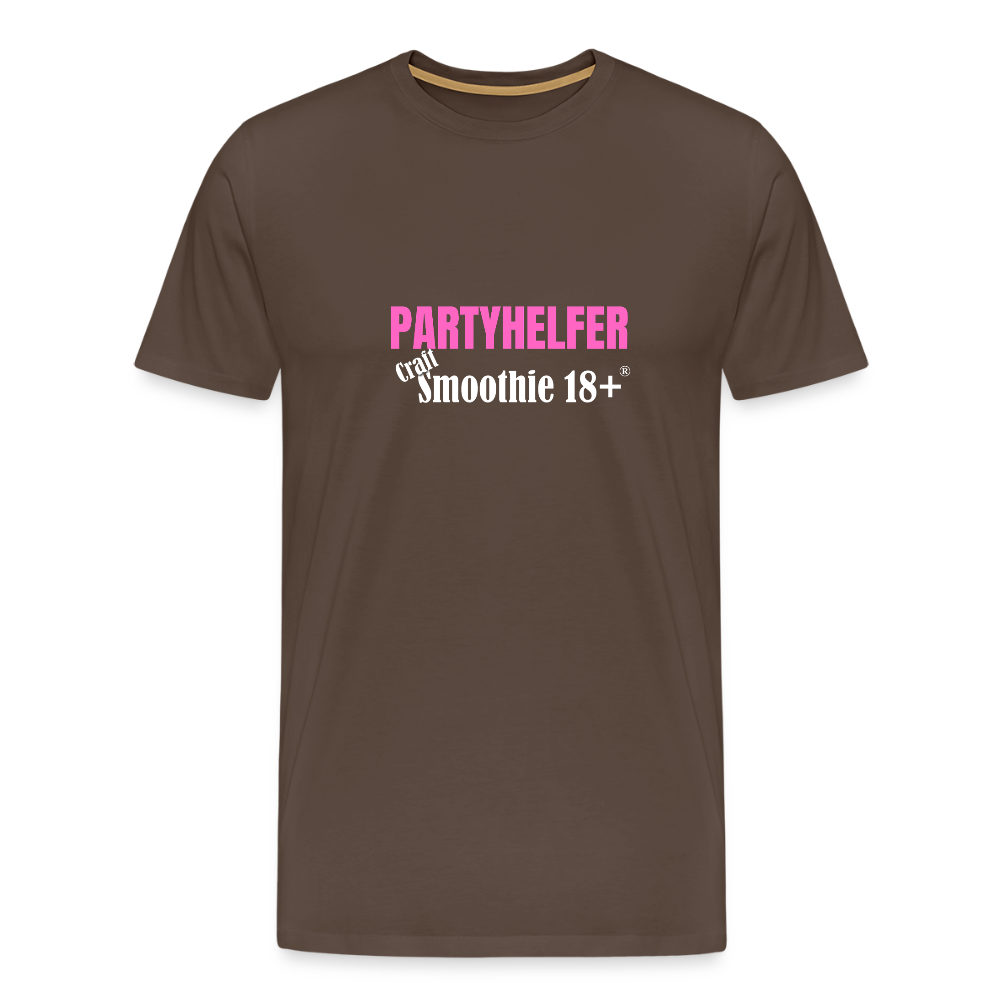 Partyhelfer - Männer Premium T-Shirt - Edelbraun