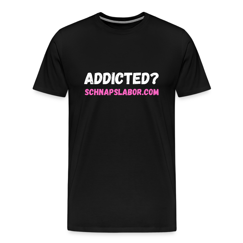 Addicted - Männer Premium T-Shirt - Schwarz