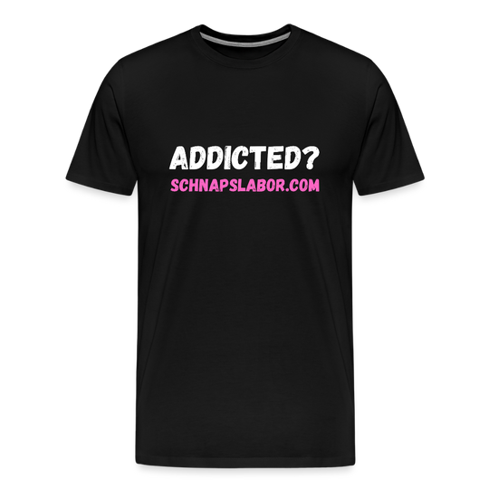 Addicted - Männer Premium T-Shirt - Schwarz