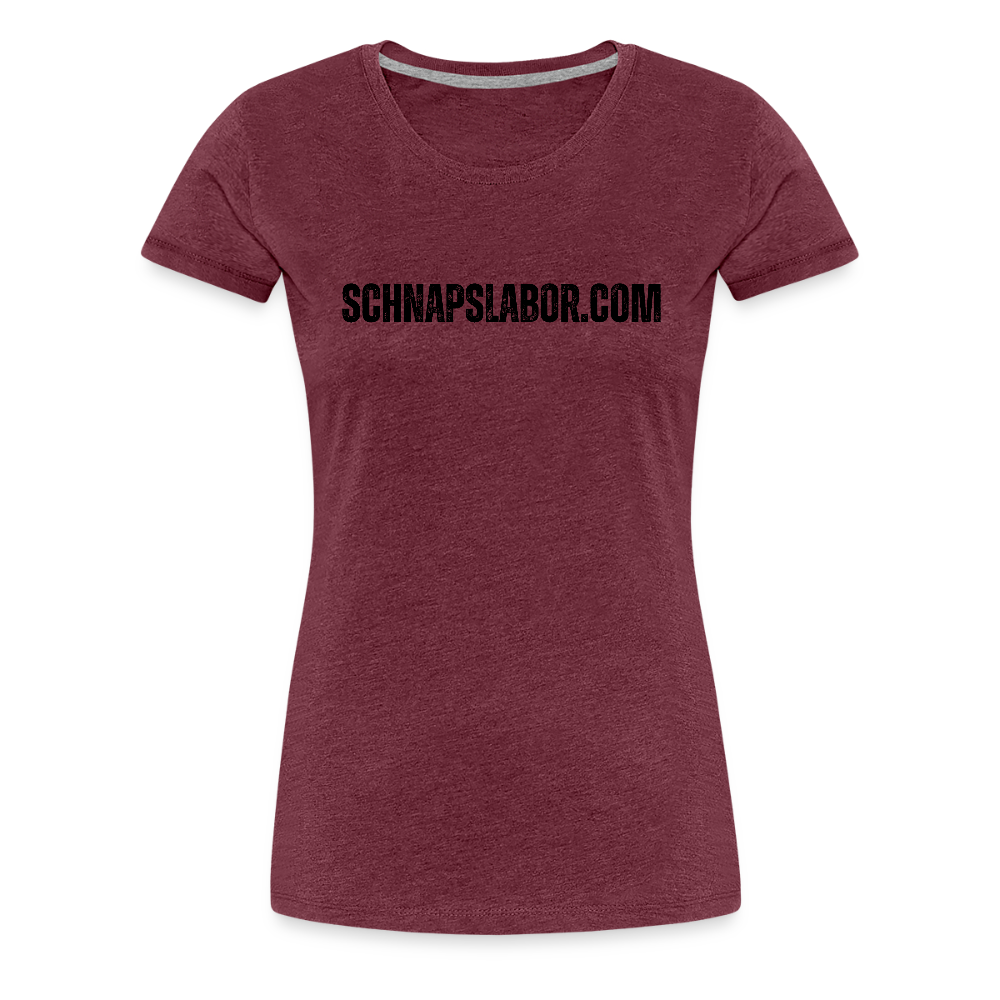 Schnapslabor - "Frauen Premium T-Shirt" - Bordeauxrot meliert