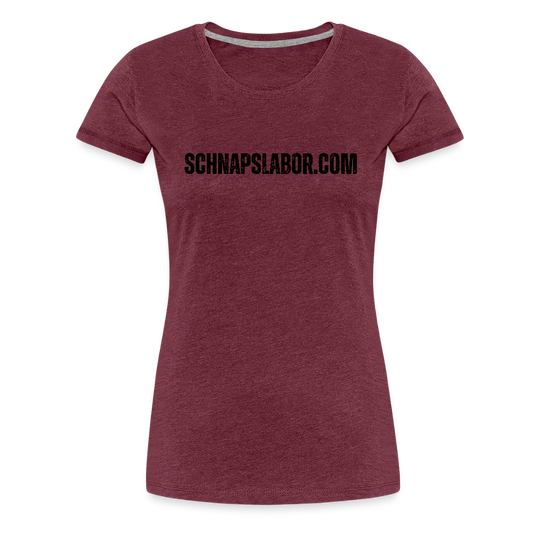 Schnapslabor - "Frauen Premium T-Shirt" - Bordeauxrot meliert