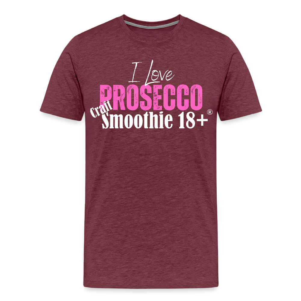 I love Prosecco - Frauen Premium T-Shirt - Bordeauxrot meliert
