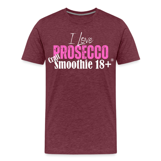 I love Prosecco - Frauen Premium T-Shirt - Bordeauxrot meliert