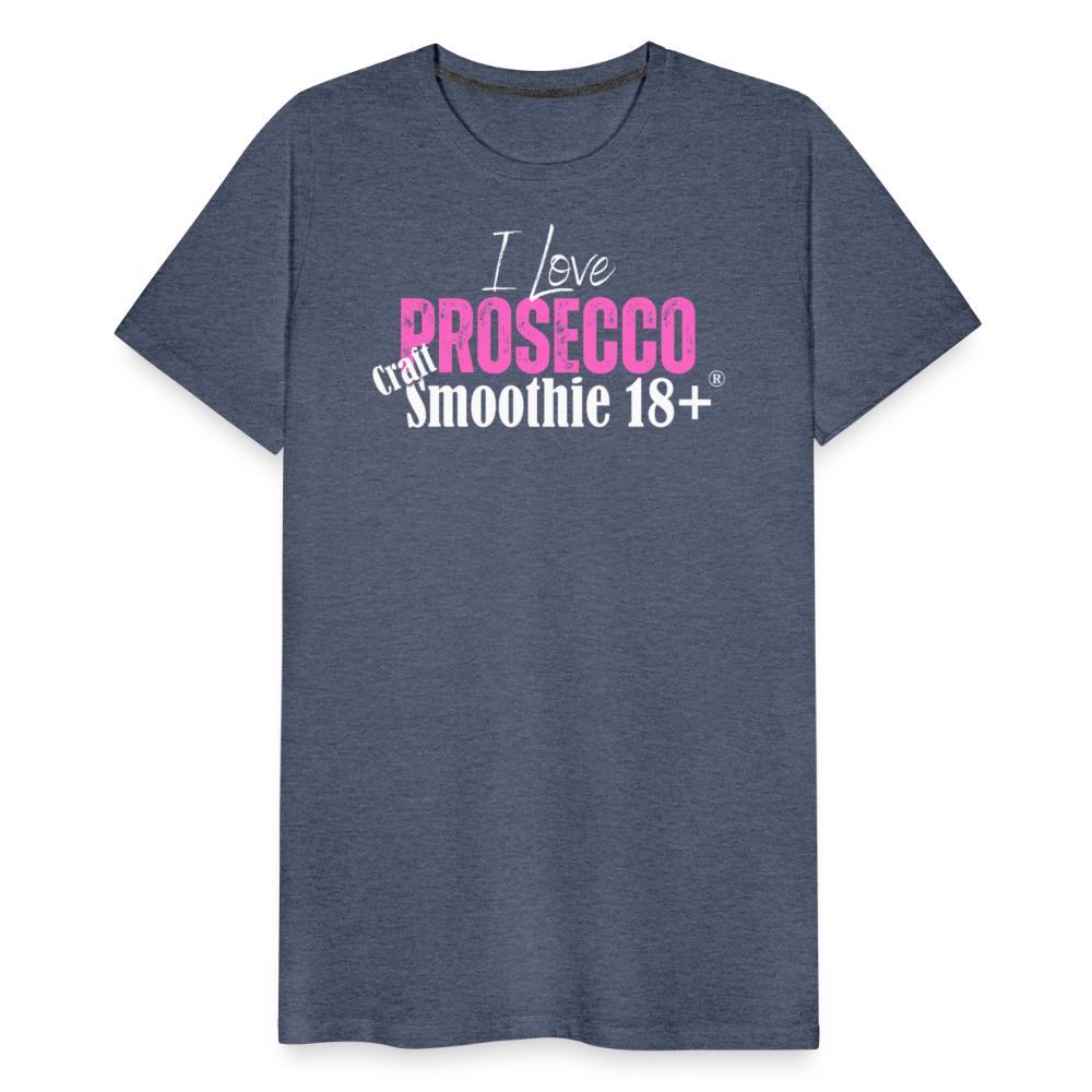 I love Prosecco - Frauen Premium T-Shirt - Blau meliert