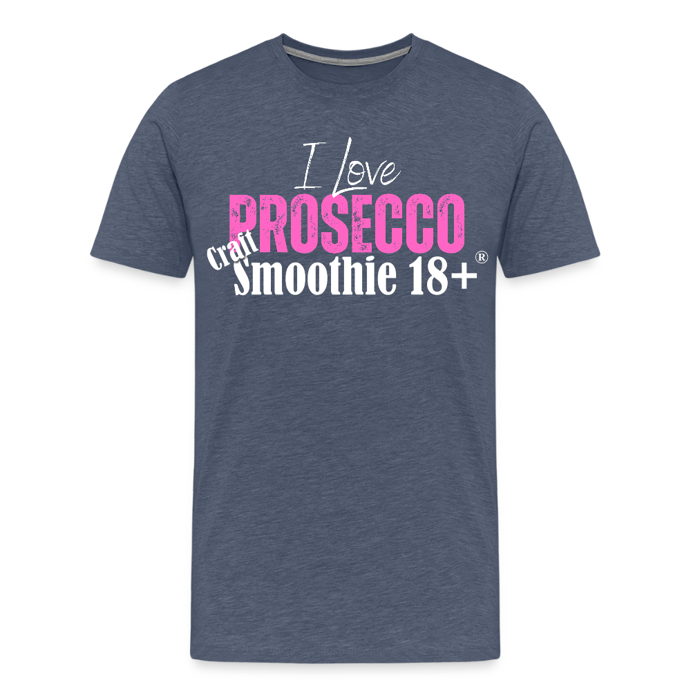 I love Prosecco - Frauen Premium T-Shirt - Blau meliert
