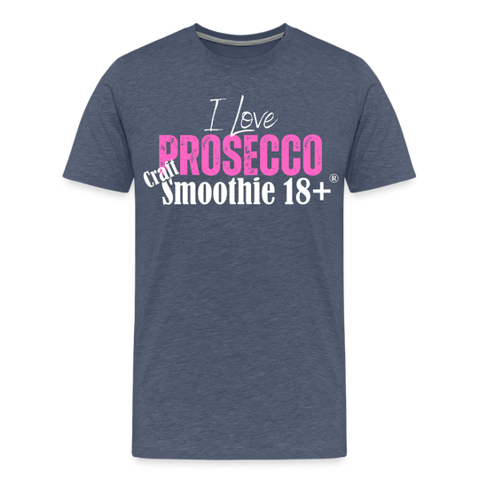 I love Prosecco - Frauen Premium T-Shirt - Blau meliert